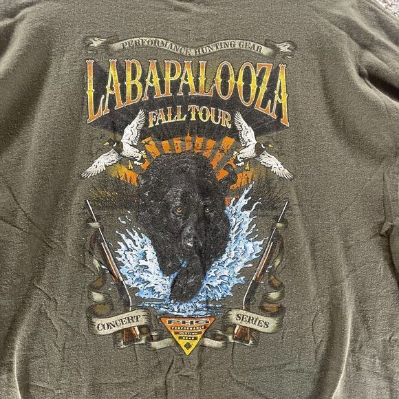 Columbia PHG Shirt Adult XLT Green Short Sleeve Lab Hunting Outdoors Mens Logo - Picture 2 of 10